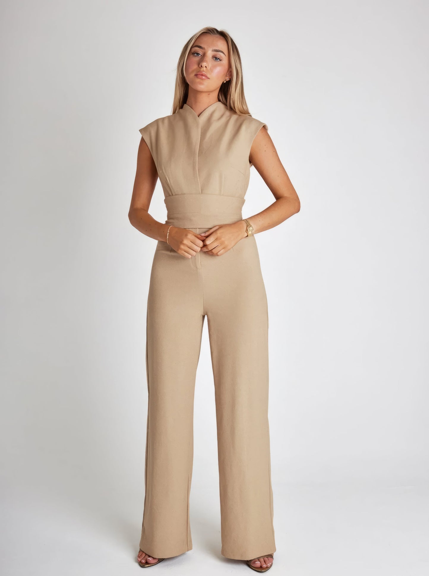 Sienna Ärmelloser Schlag-Jumpsuit